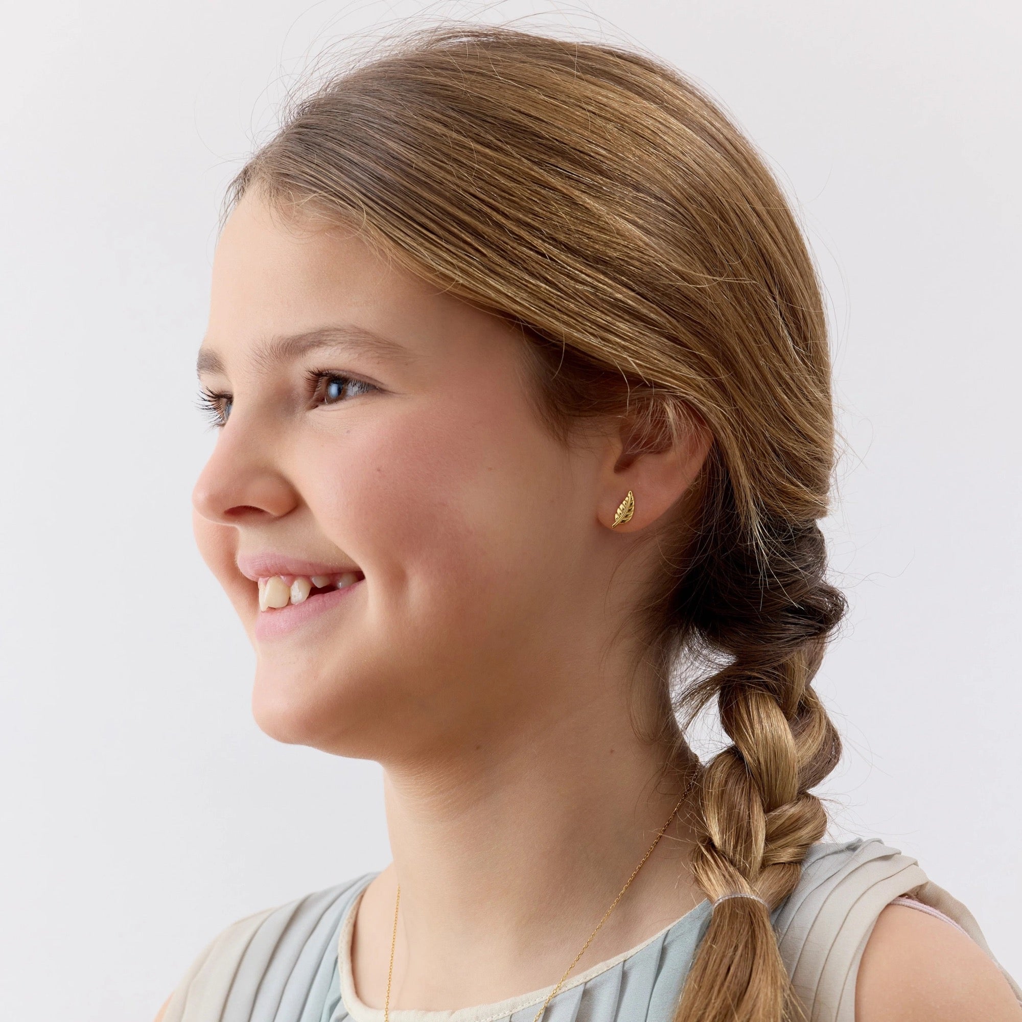 Aros de Hojas de Plata 925 bañados en Oro 18k