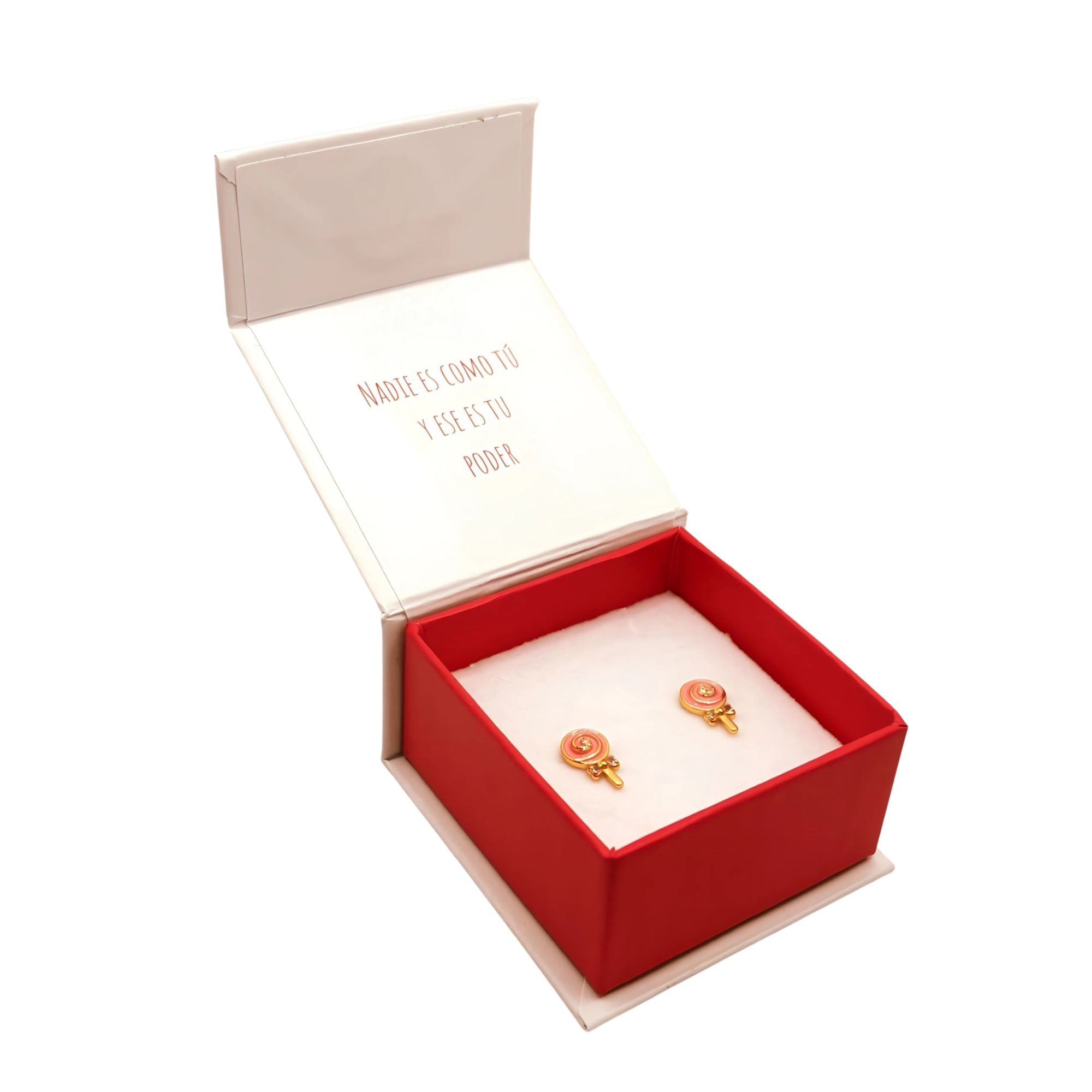 Aro de Lollypop con Esmalte y Circones de Plata 925 enchapados en Oro 18k