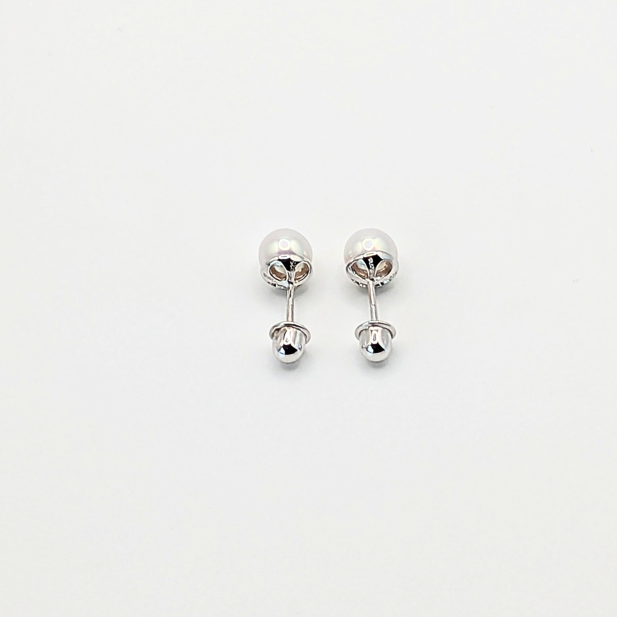 Aros de Perla Cultivada de 6mm de Plata 925