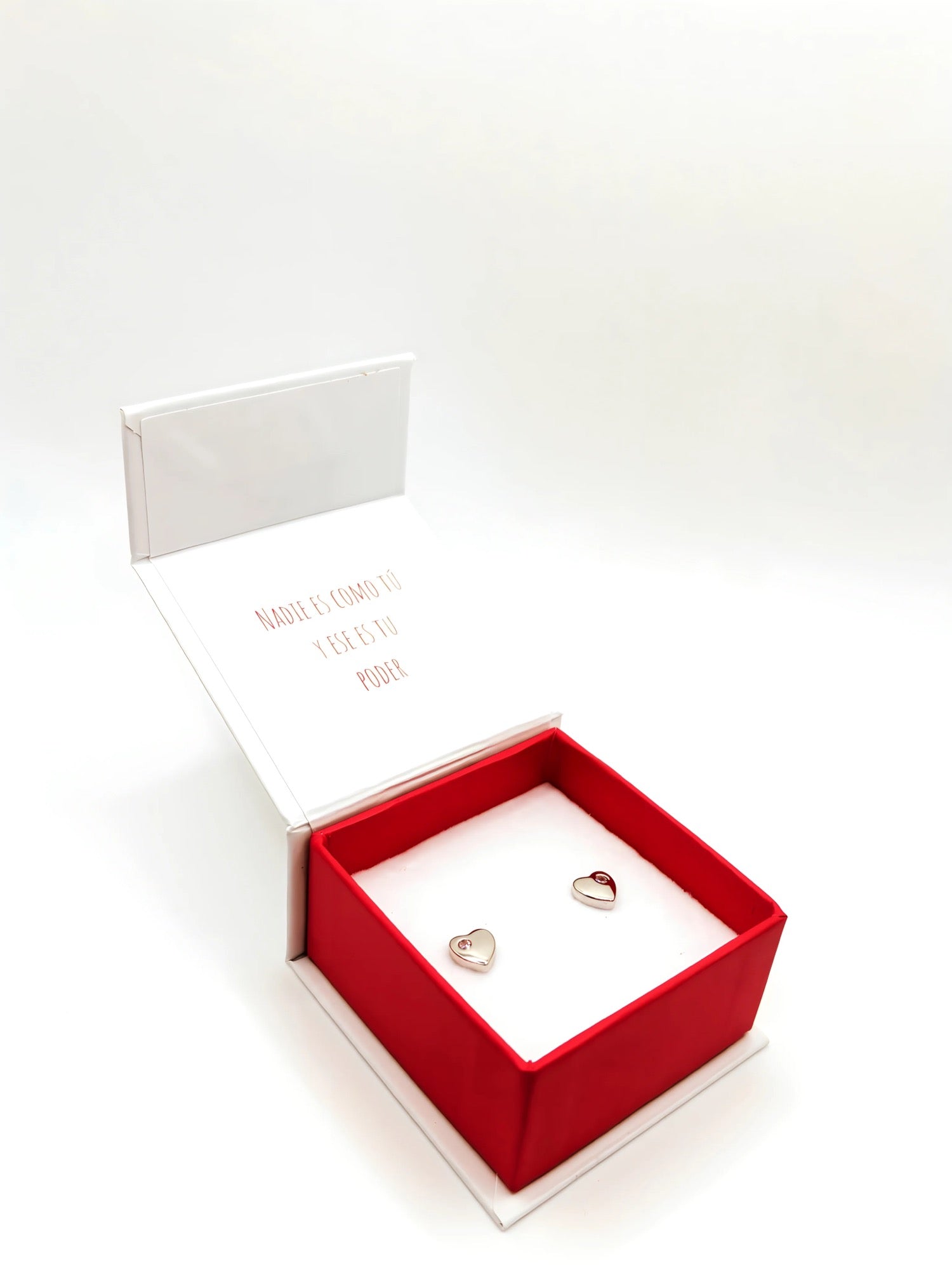 Aros de Corazón con Circón de Plata 925