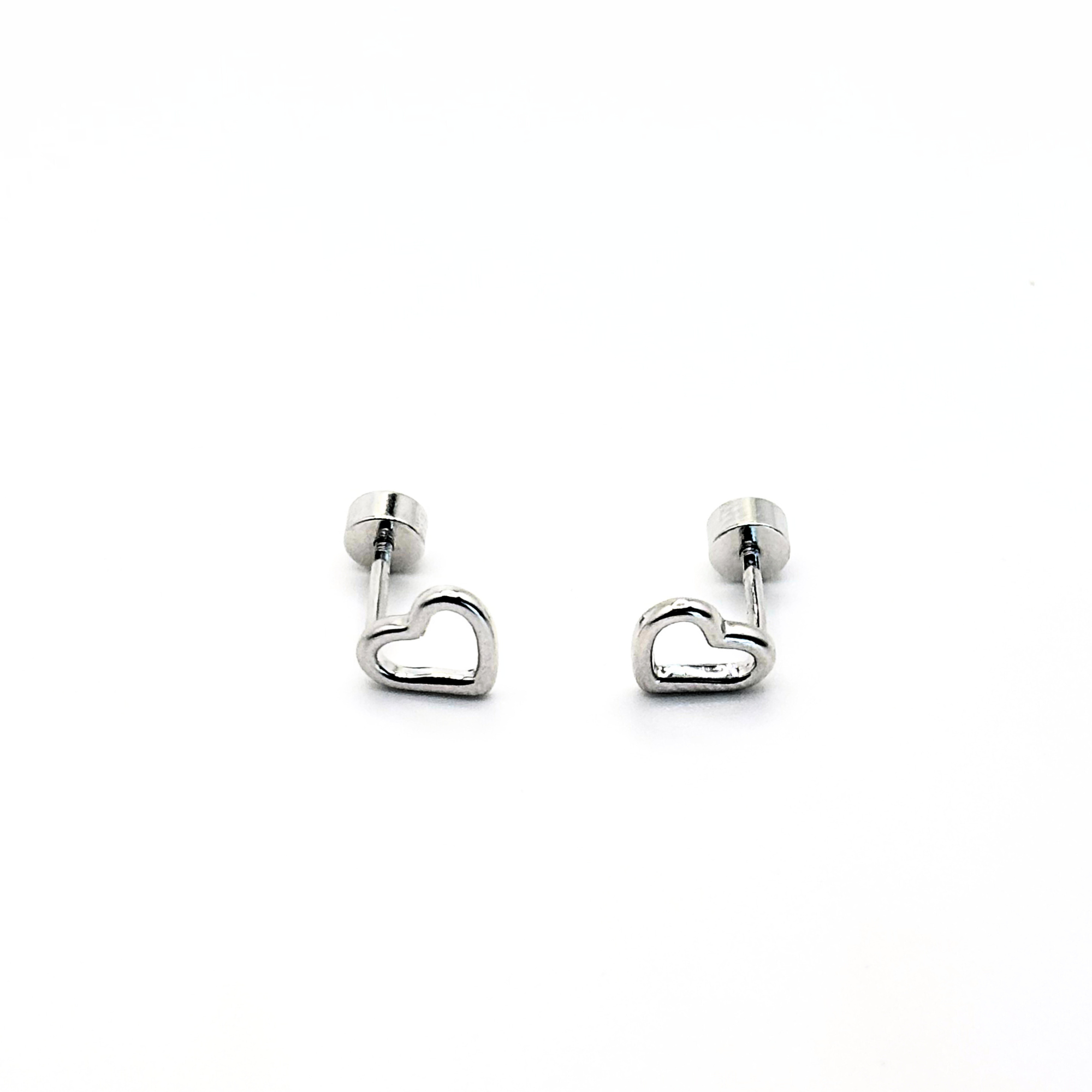 Aros de Corazón de 7,5mm de Plata 925