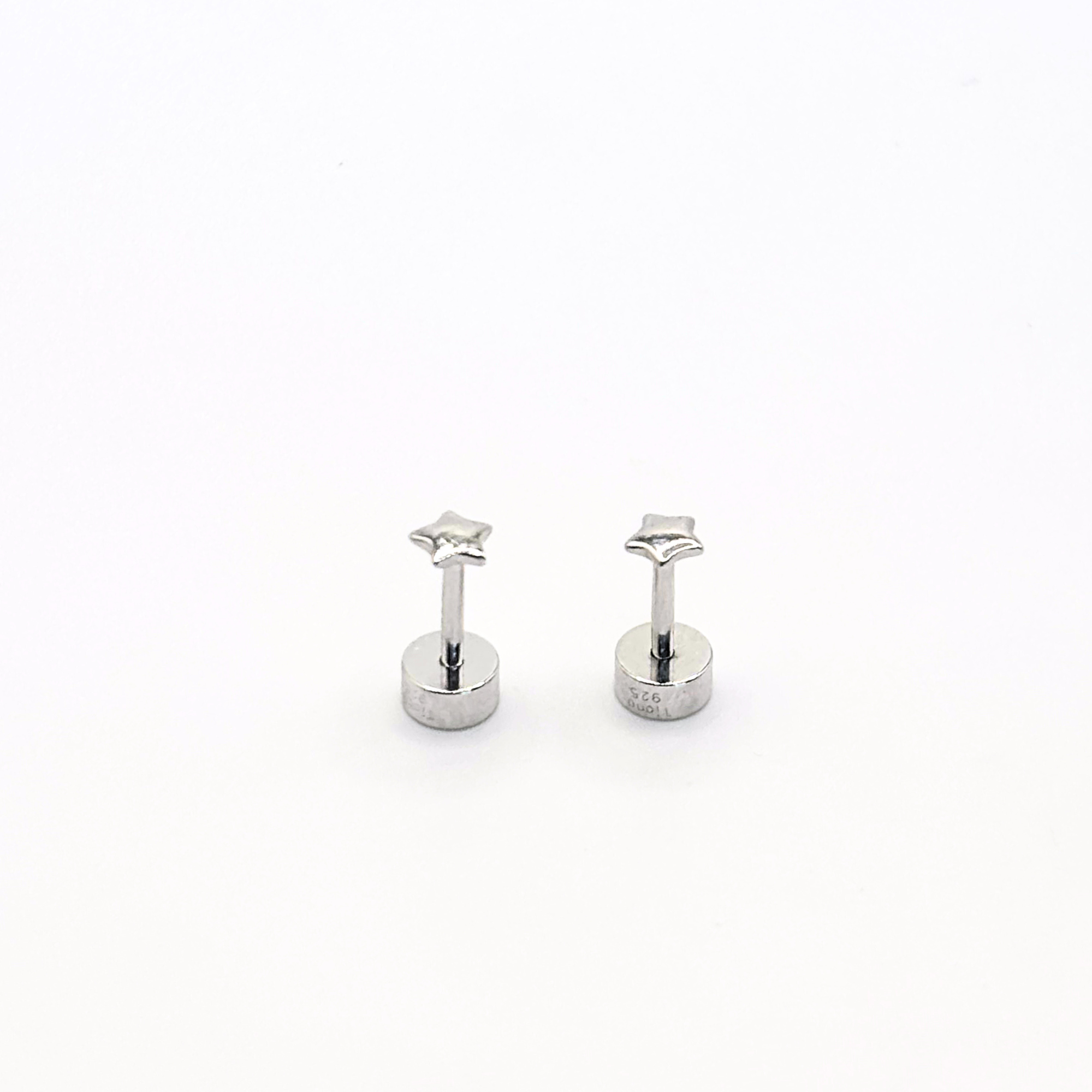 Aros de Estrella de 3mm de Plata 925