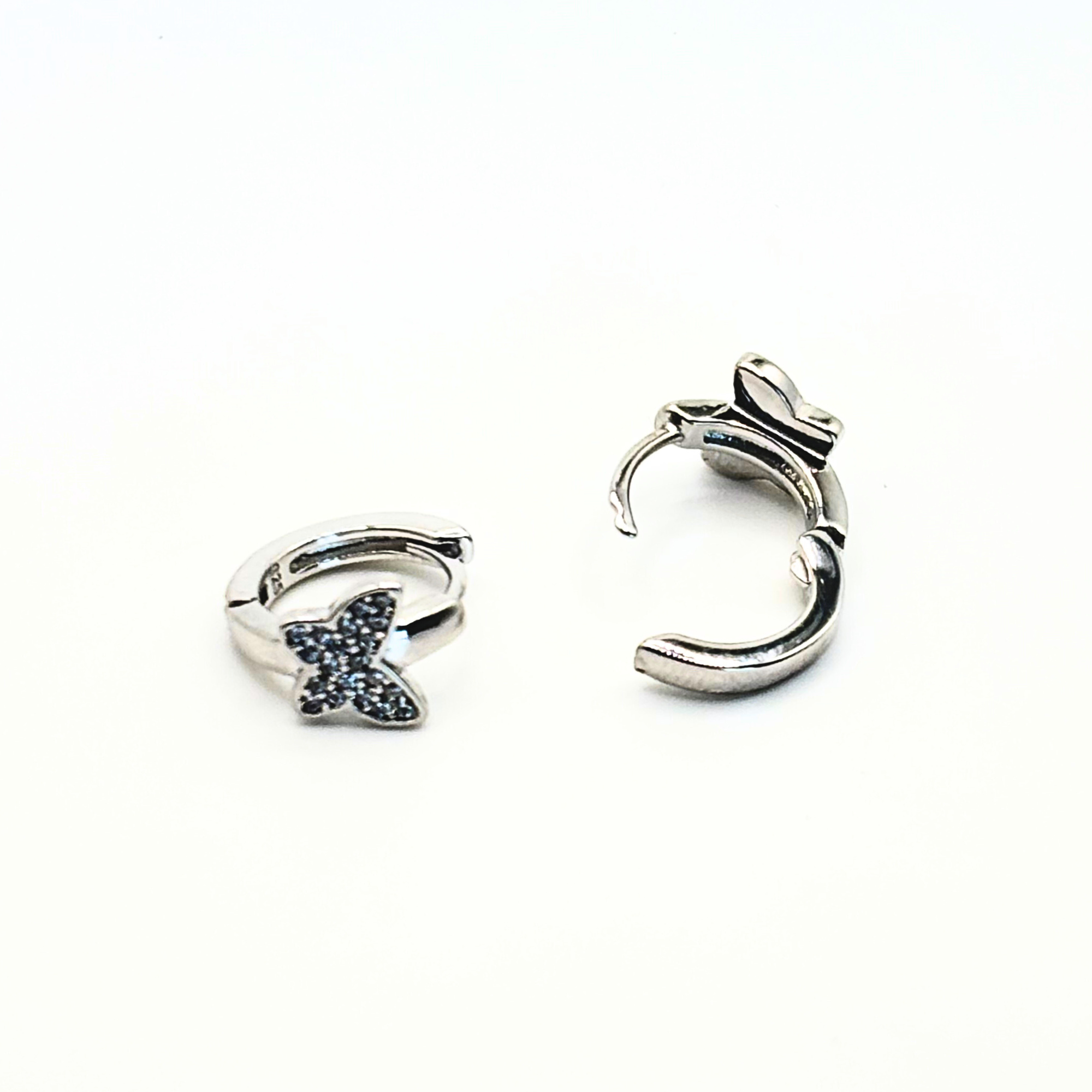 Aro Argollas de Mariposa con Circones de Plata 925