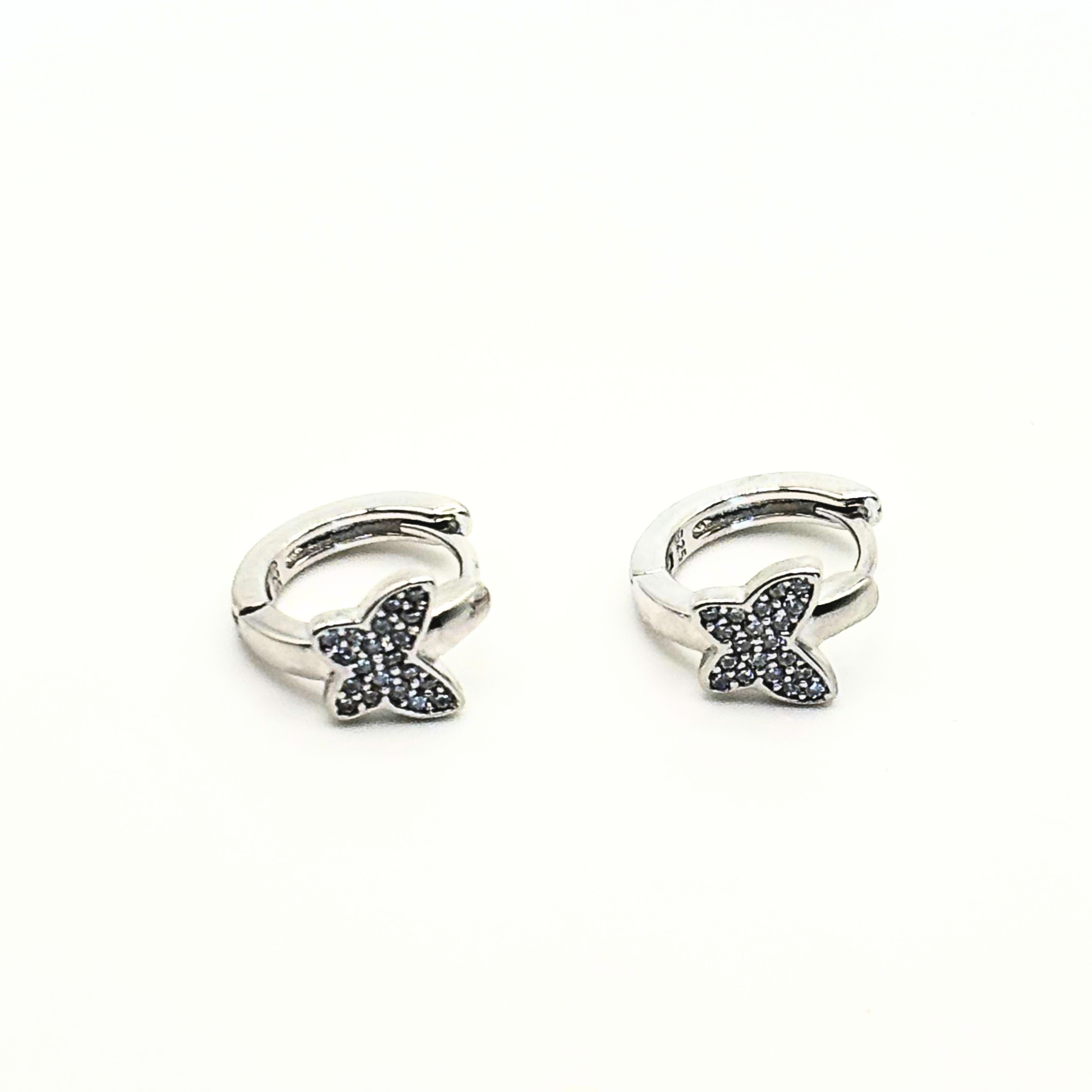 Aro Argollas de Mariposa con Circones de Plata 925