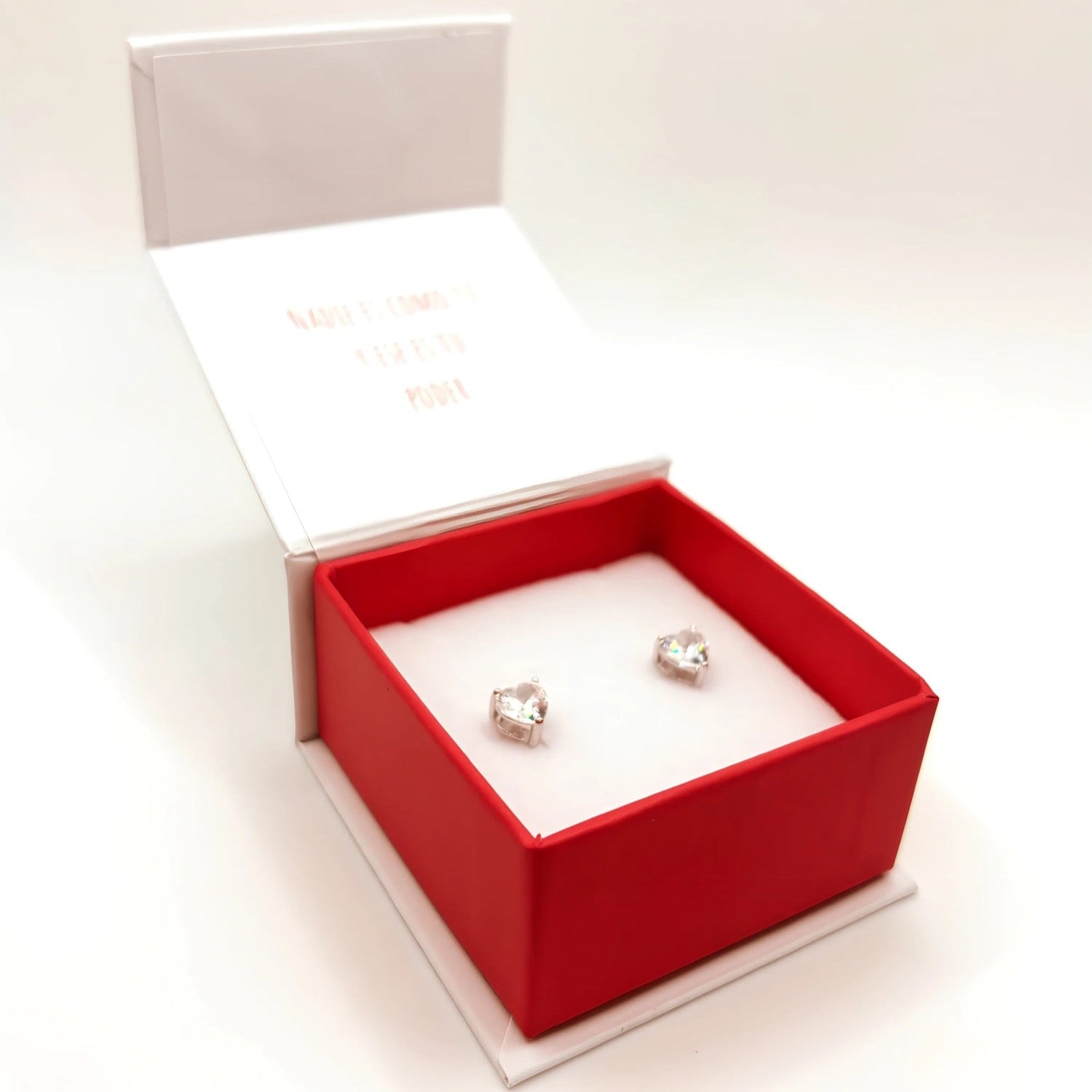 Aro de Corazón con Circón Transparente de Plata 925