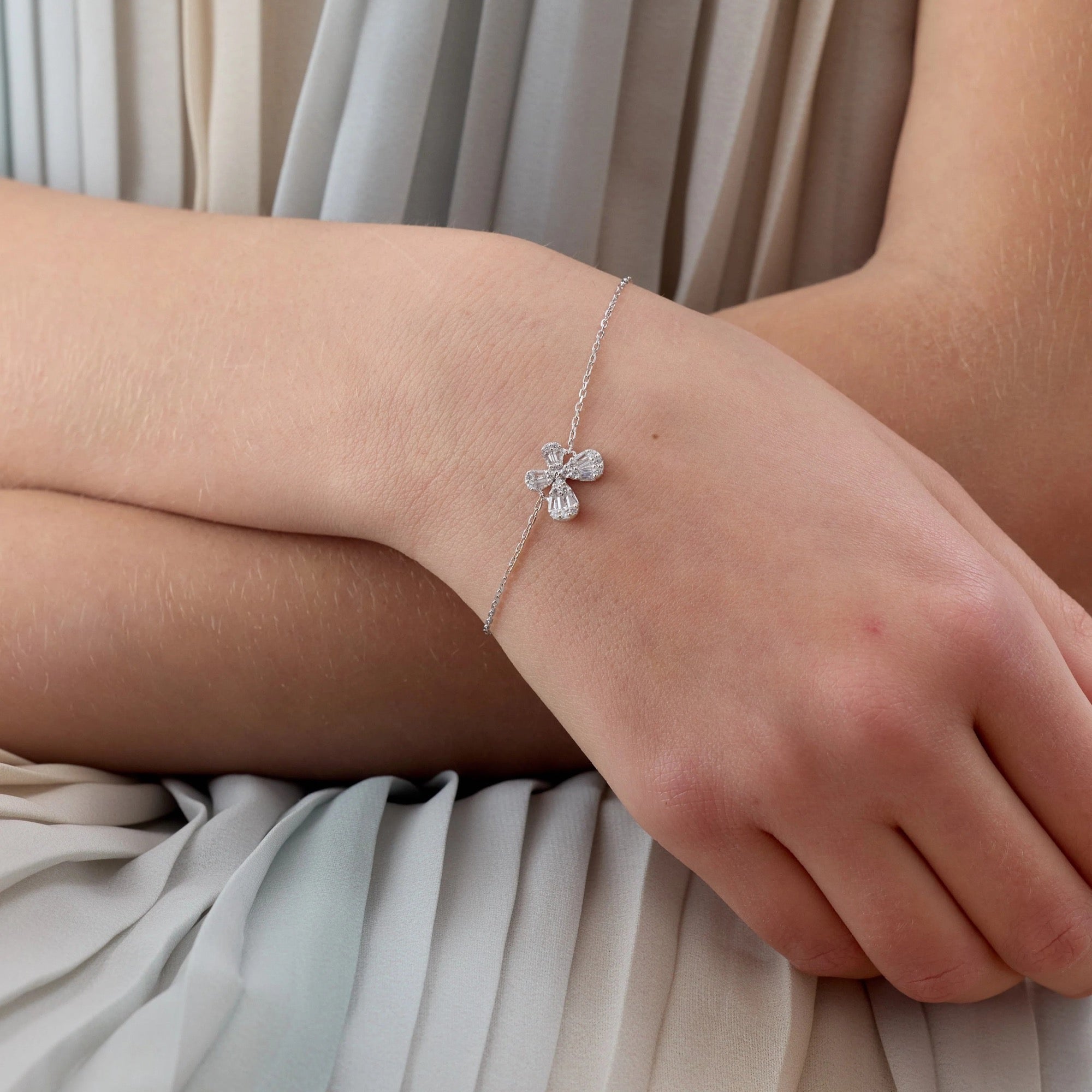 Pulsera con una Mariposa de Plata 925