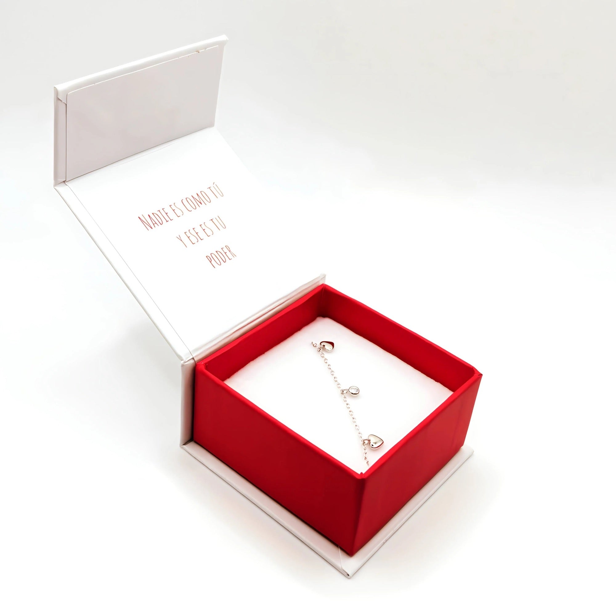 Pulsera con Corazones y Circones de Plata 925