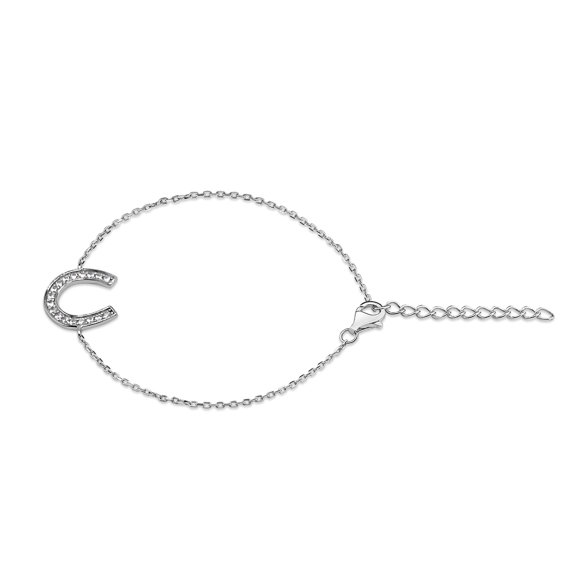 Pulsera con Herradura de Circones de Plata 925
