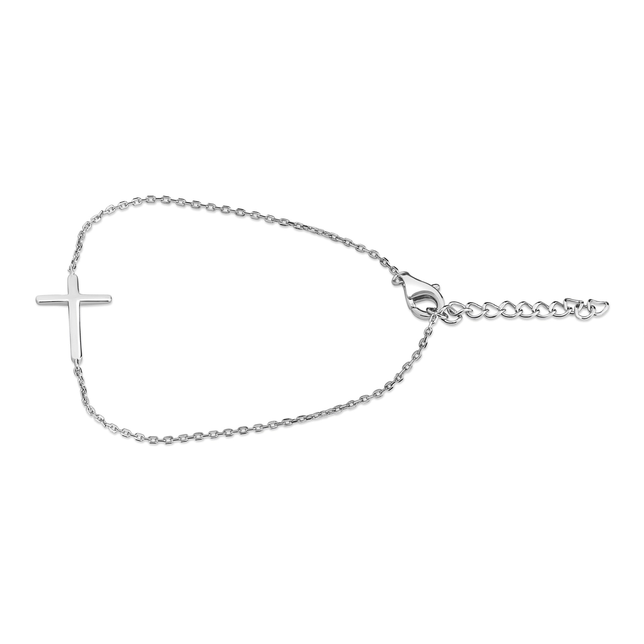 Pulsera con una Cruz de Plata 925