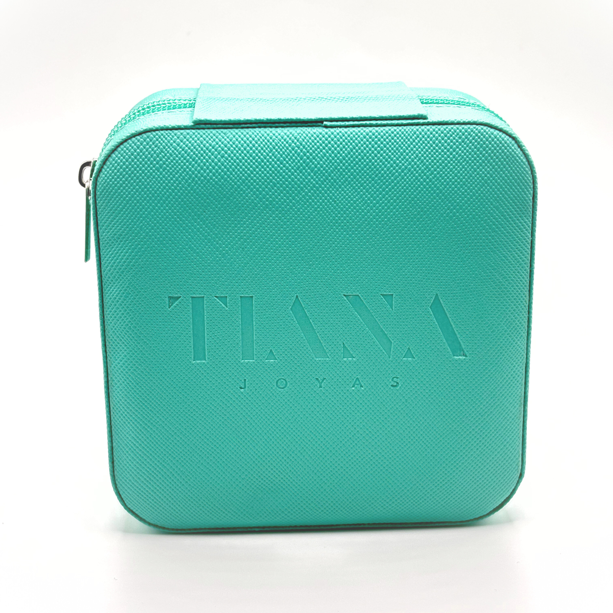 Joyero Cuadrado Tiana – Rosado / Celeste