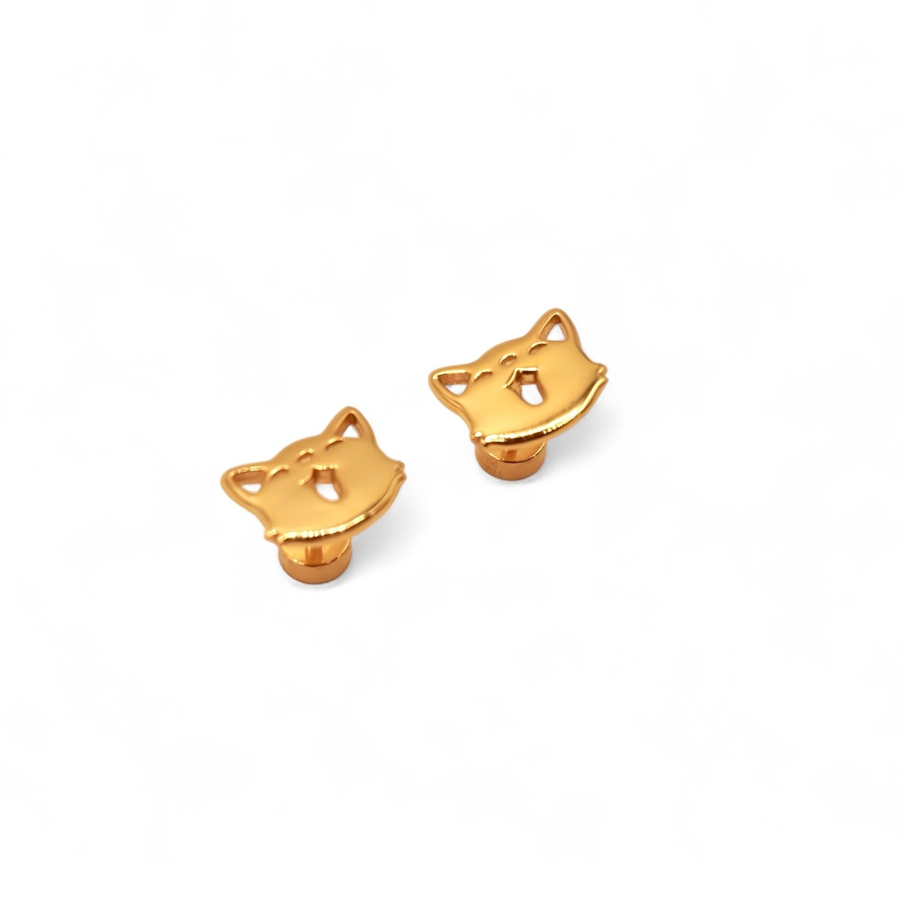 Aro de Gatito Maullador de Plata 925 enchapados en Oro 18k