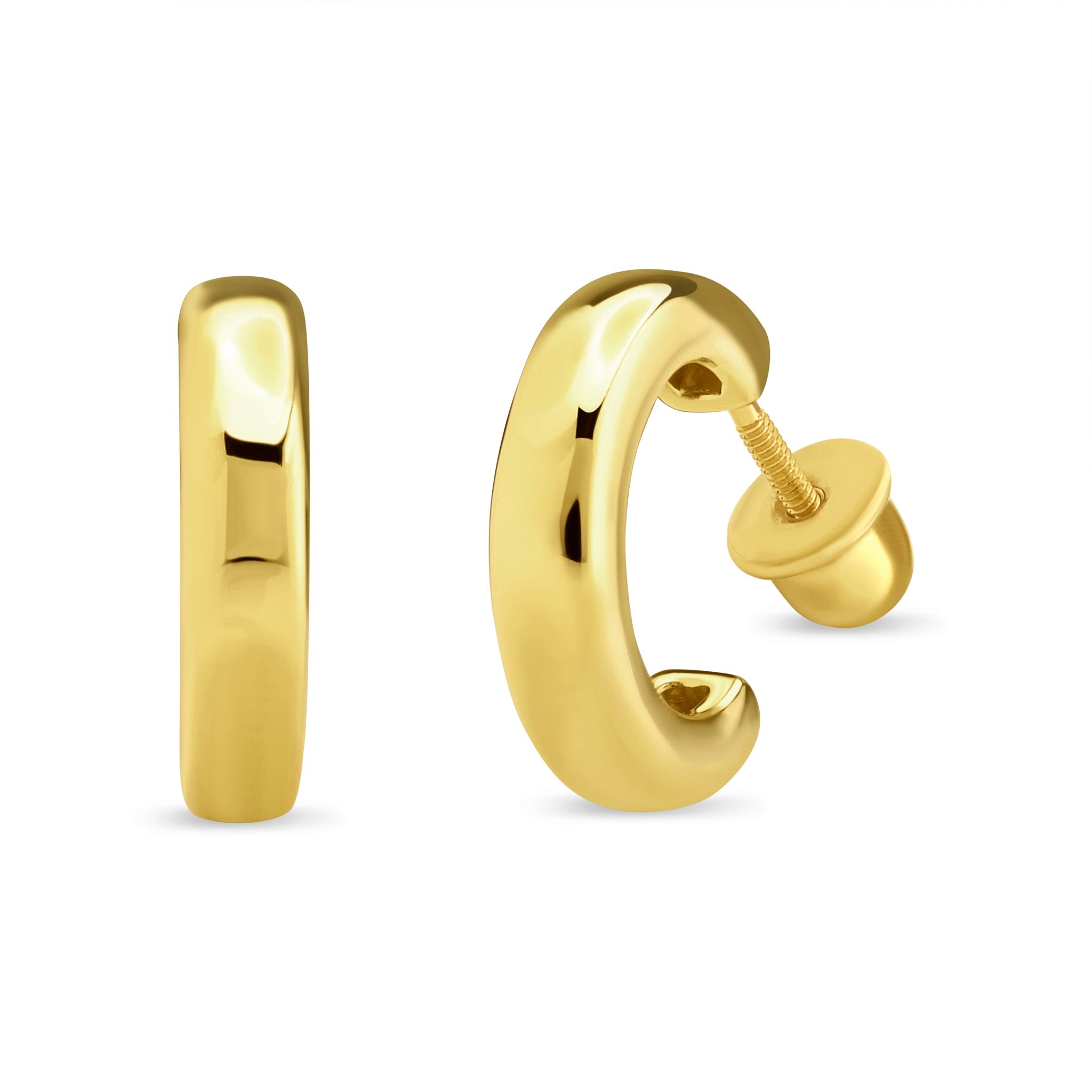 Argolla de Plata 925 de 15 mm con cierre de Tornillo