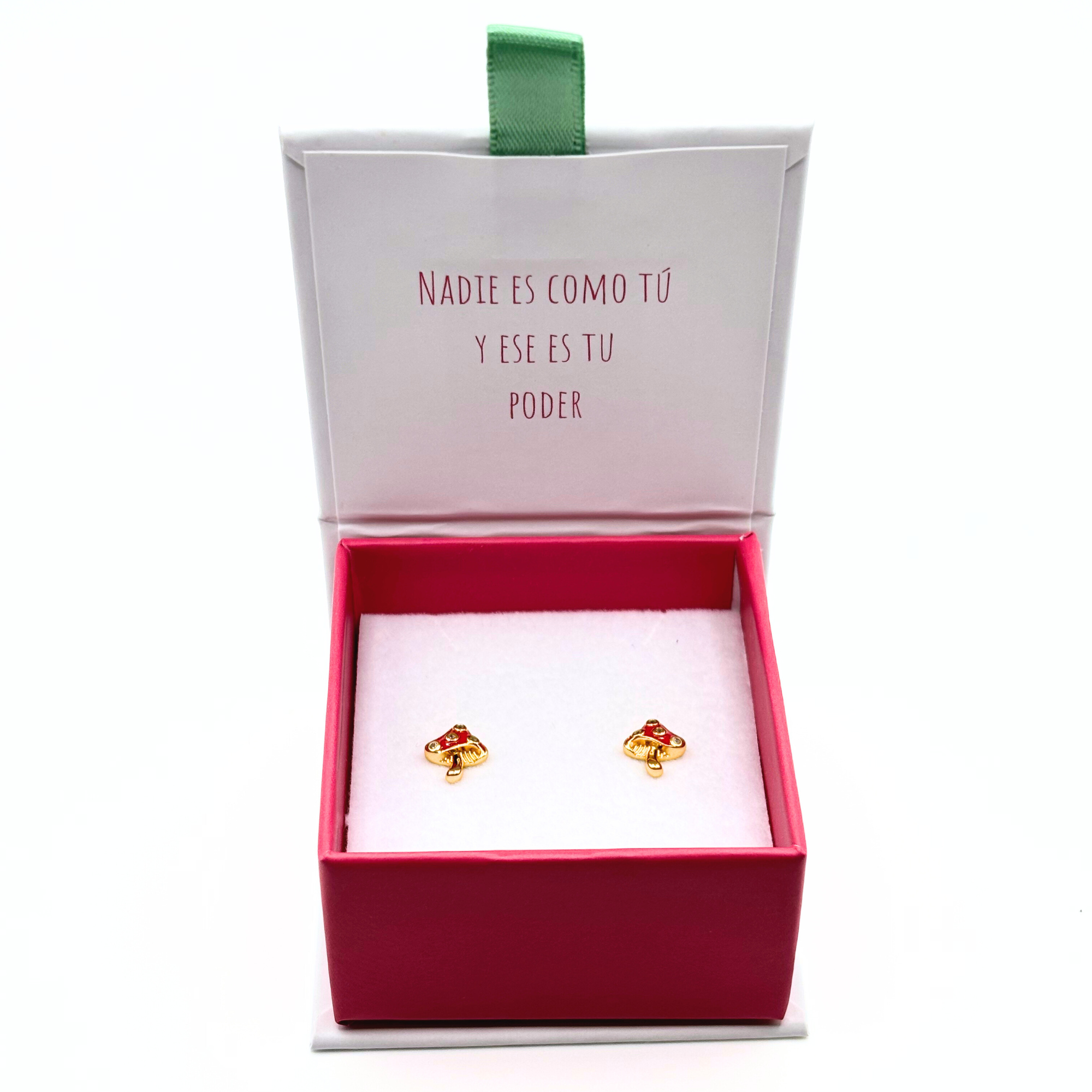 Aro Hongo con Esmalte Plata 925 con Baño Oro 18k