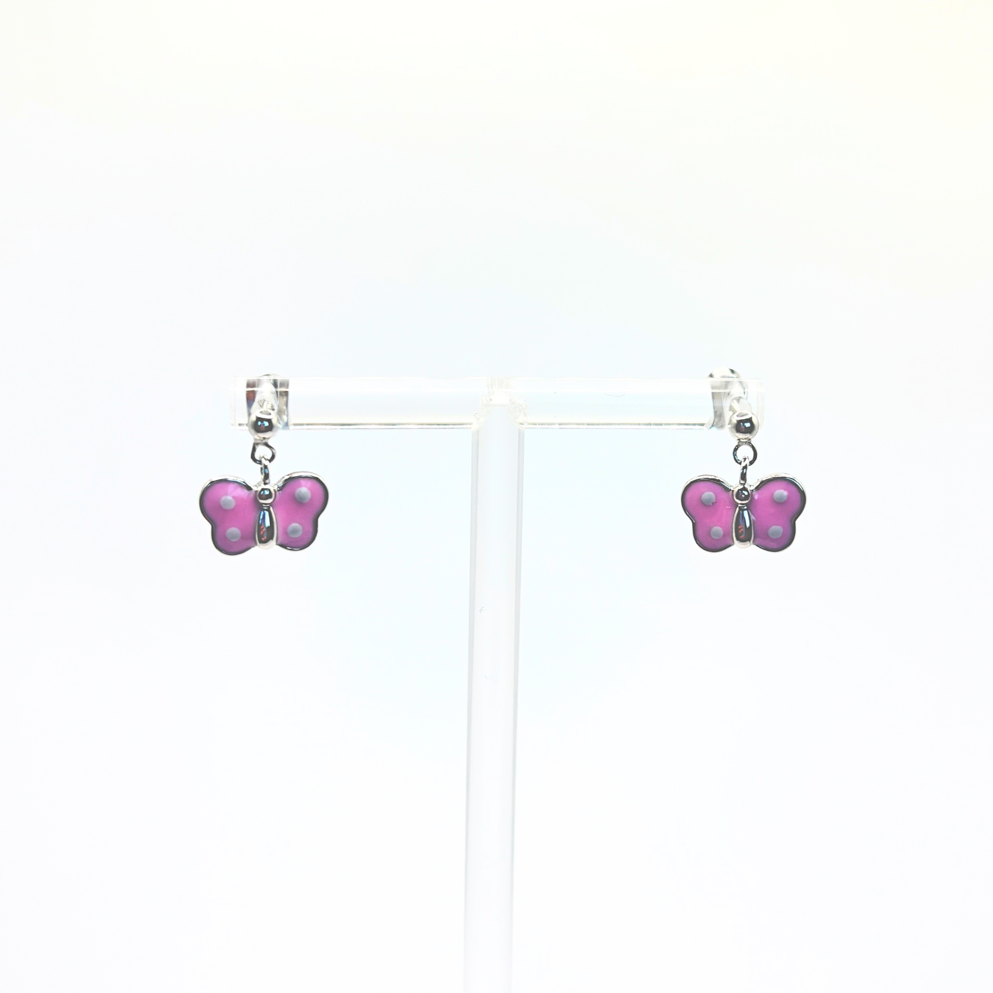 Aros Mariposa Colgante con Esmalte de Plata 925
