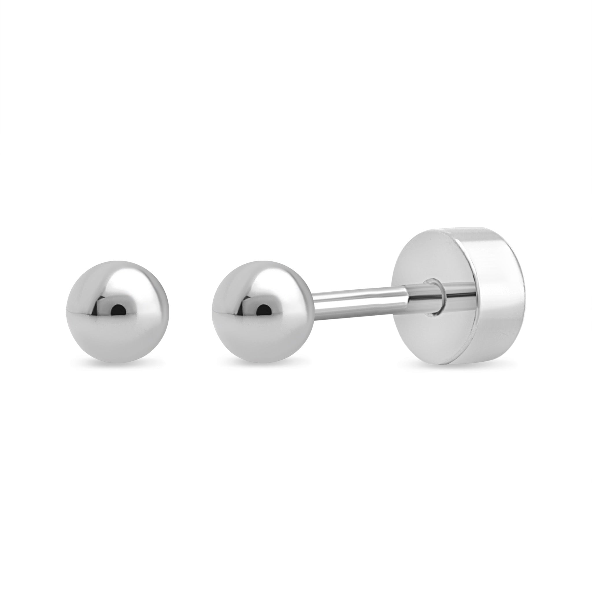 Aros Bola 3mm de Plata 925