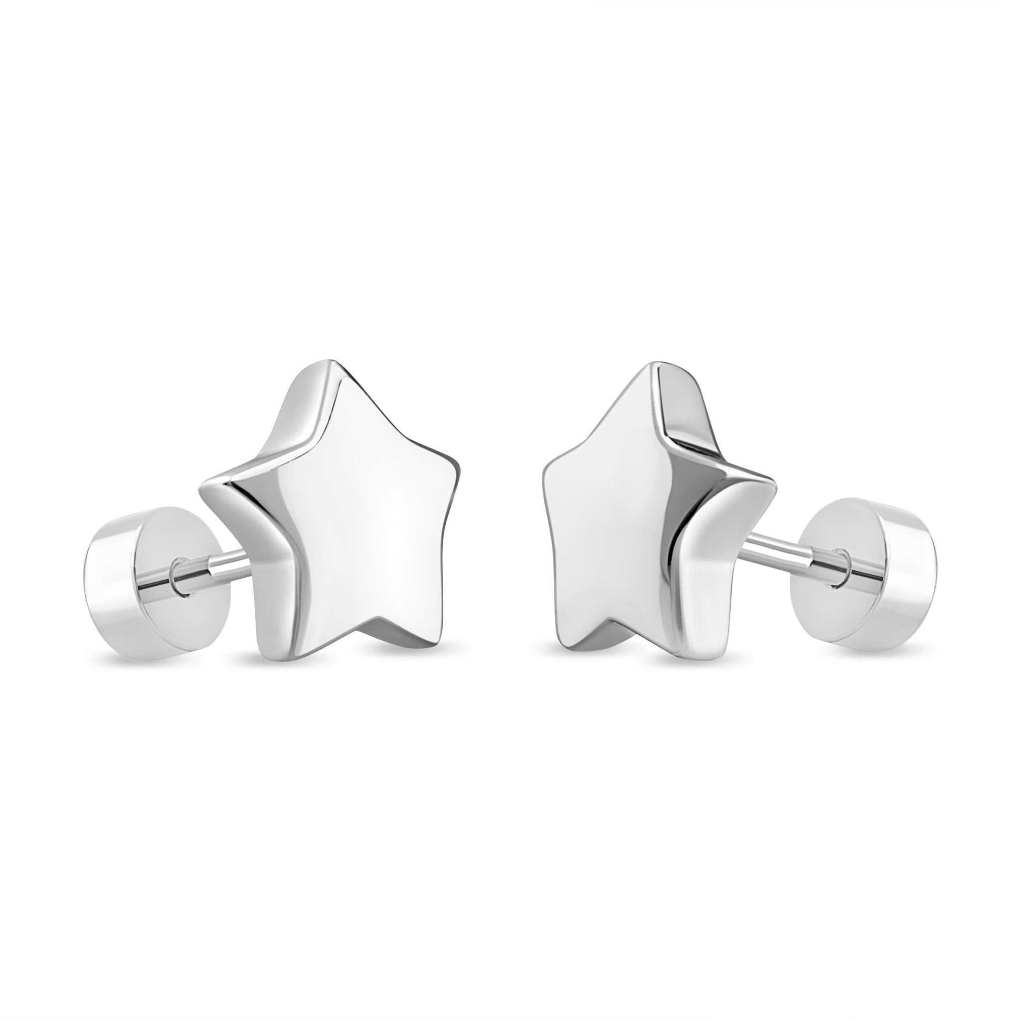 Aros de Estrella de 8mm de Plata 925