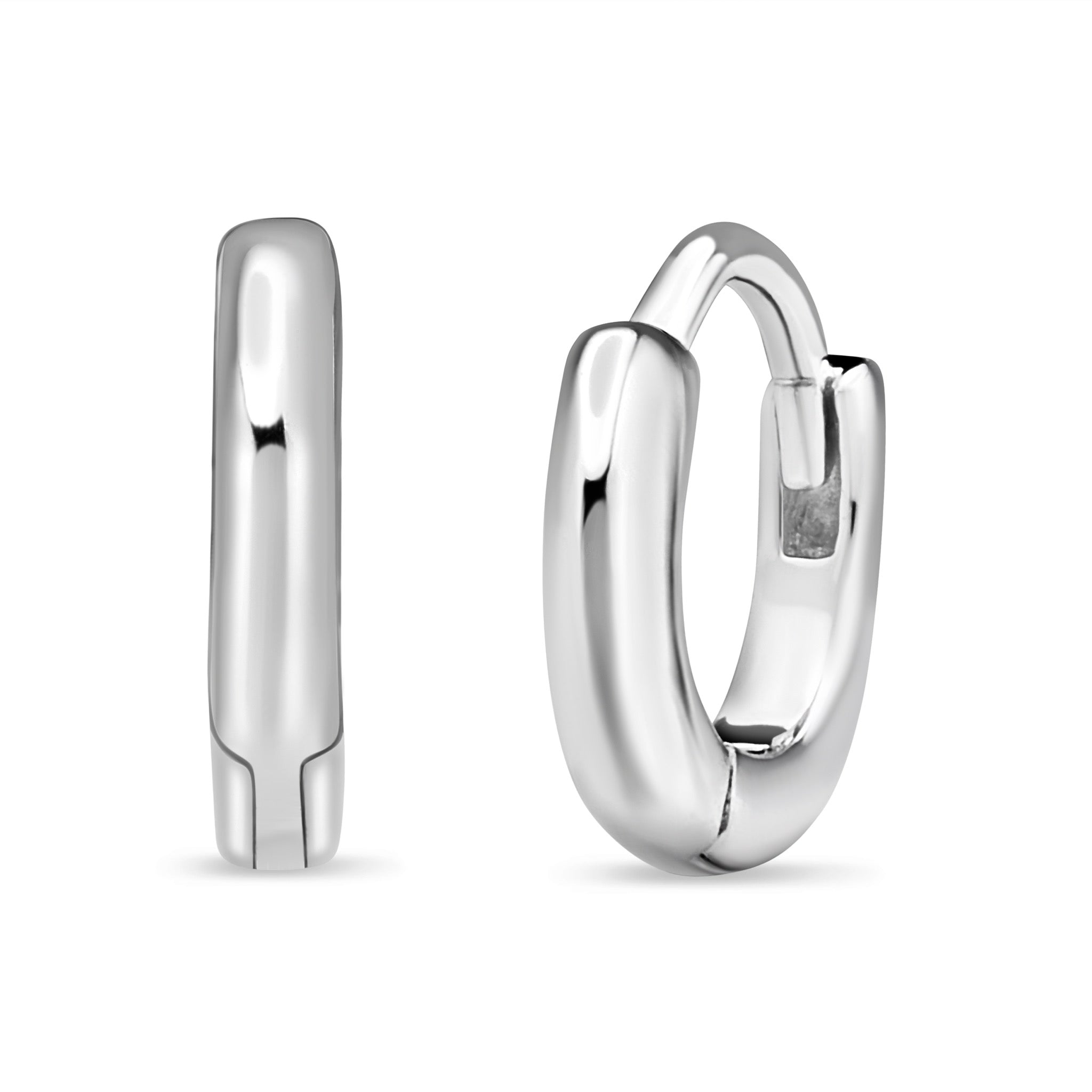 Aro Argollas de Plata 925 10mm sin Níquel Hipoalergénicas