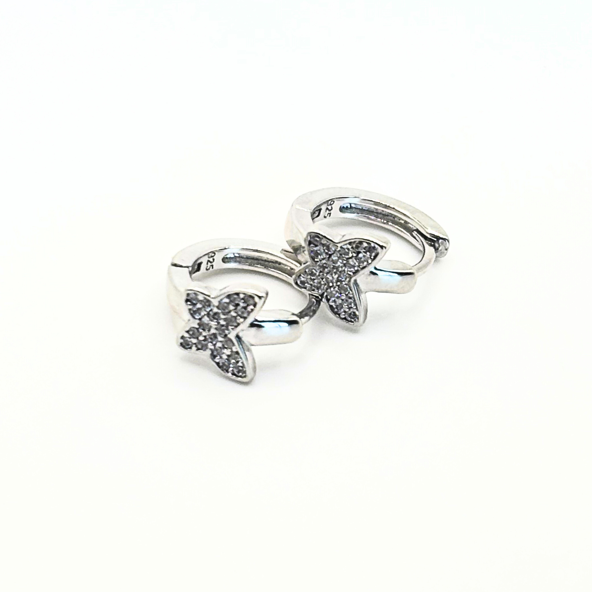 Aro Argollas de Mariposa con Circones de Plata 925