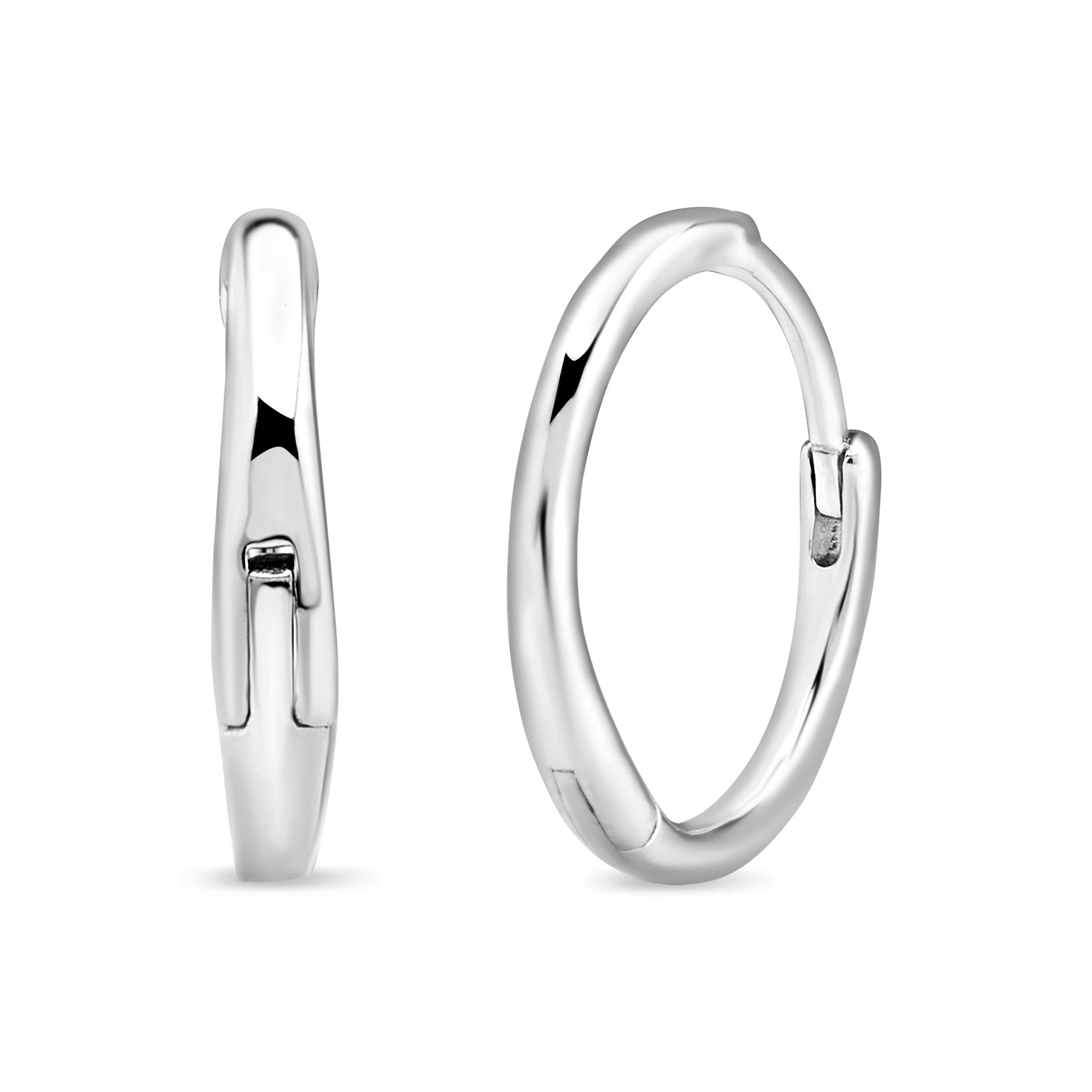 Aros Argolla de Plata 925 de 15 mm