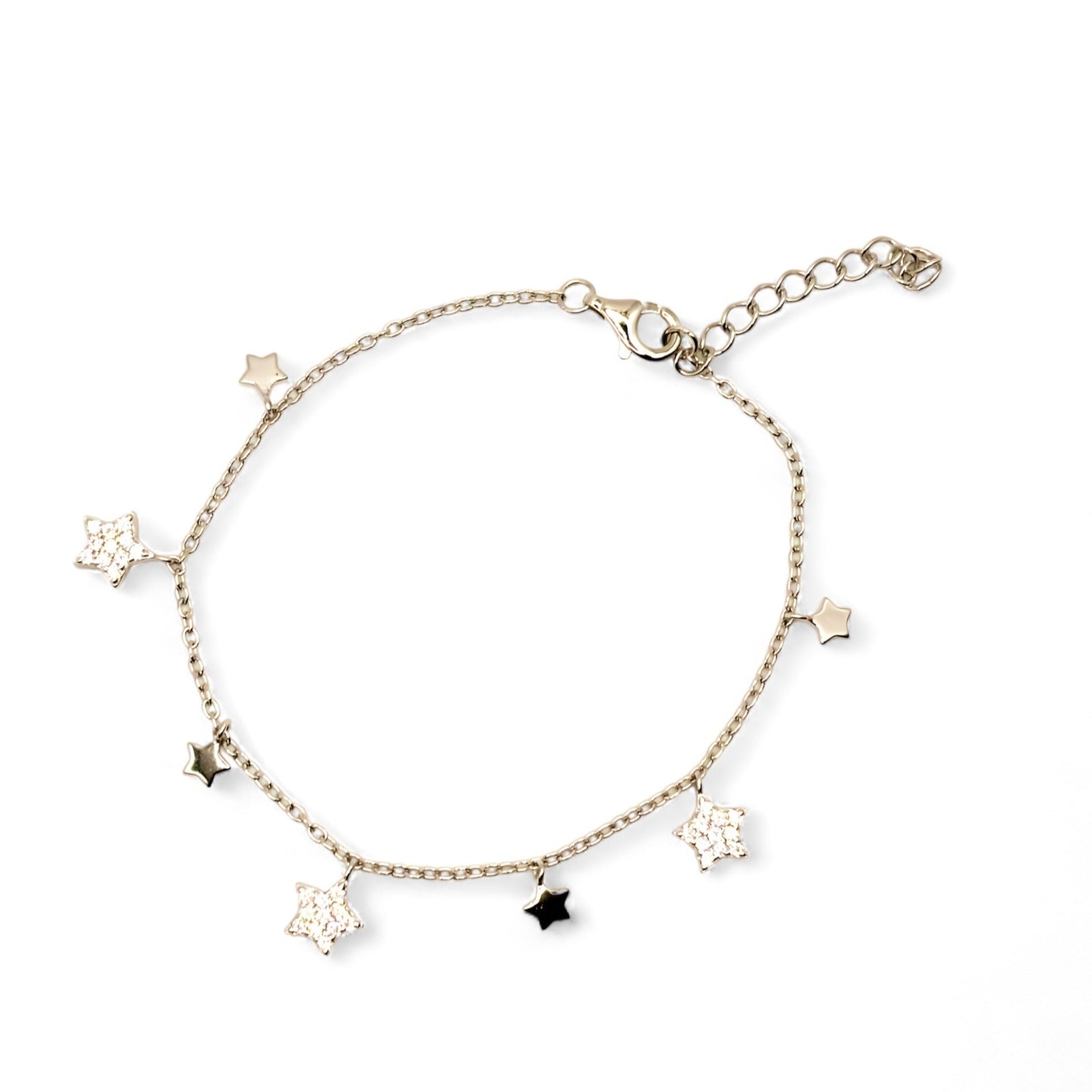 Pulsera con Estrellas con Circones de Plata 925