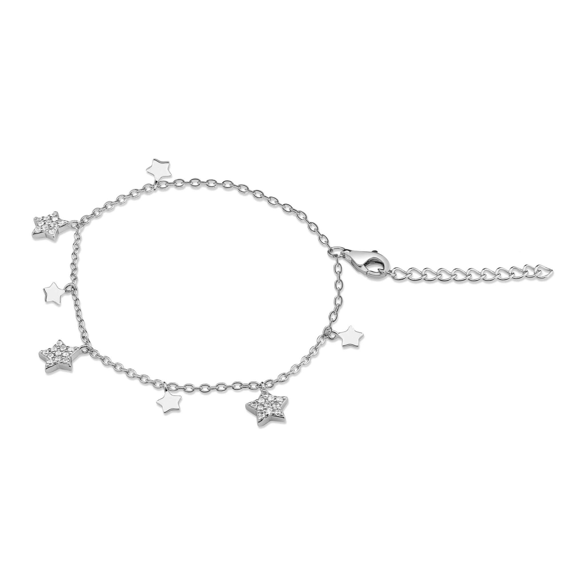 Pulsera con Estrellas con Circones de Plata 925
